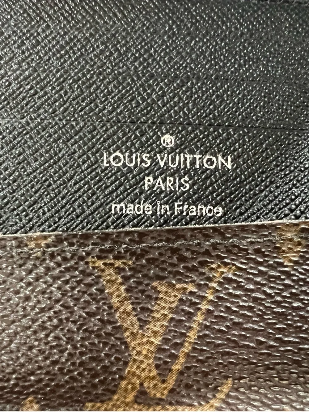 Louis Vuitton Brown Monogram Gaspar Mascassar Wallet with Black Trim